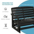 thumbnail image 5 of YYAo Garden Benches, Outdoor Bench,Patio Glider Bench w/ HDPE Slatted Double Rocking Chair, Black, 5 of 11