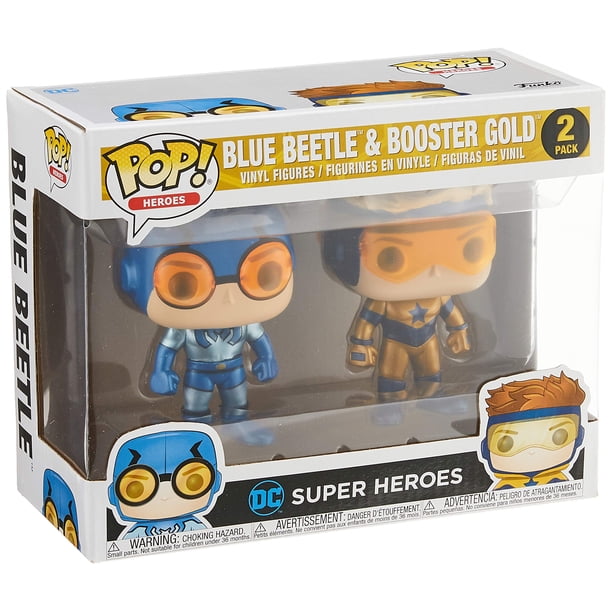 Funko Pop! Heroes: DC Heroes Booster Gold & Blue Beetle (Metallic Versions) Vinyl Figure 2-Pack Funko -