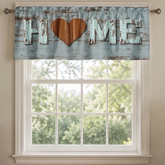 SPXUBZ Home Sign Window Valance Farmhouse Kitchen Curtain Valance Rod Pocket Home Decor