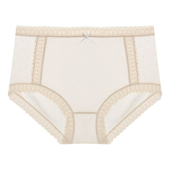 Aayomet Panties Womens Printed Seamless Adhesive Panties Low Waist Ice Silk Thong Panties,Gray L