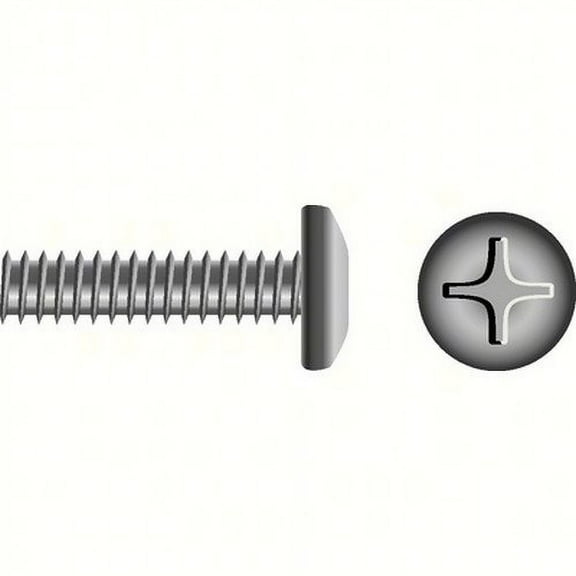 SeaChoice  01366; M6-1X25 Phillips Head Pan Machine Screw Stainless Steel 50/ Bag