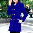 thumbnail image 1 of Abrigo y chaquetas informales de manga larga sin capucha para mujer, abrigo informal de invierno con cuello vuelto y bolsillos, liso, degradado, sin capucha, regular, de manga larga para mujer, 1 of 6