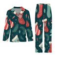 thumbnail image 3 of Christmas Snow Socks Women's Long Sleeve Flannel Pajama Set Sleepwear M, 3 of 5