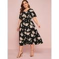 thumbnail image 1 of U.Vomade Women's Plus Size Dress Floral Button Dress, 1 of 6