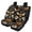 Black Music Notes, variant on Psesaysky Lightning Snow Leopard Graphic Design Car Seat Protector Set 3 PCS, Car Seat Covers Polyester Anti-Slip Stretchy for Trucks Cars Sedans
