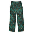 thumbnail image 2 of FORMRS Kids Pajama Pants with Pockets Size 11-12Y Boys Lounge Sleep Bottoms, Green Art Abstract Pattern, 2 of 8