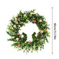 Giant Lighted Wreath Handmade Easter Bunny Egg Wreath Festive Spring