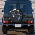thumbnail image 3 of Kdxio Space for Tire Cover Wheel Protectors Tyre Covers Weatherproof Wheel Covers Universal Fit for Trailer Rv SUV Truck Camper Travel Trailers 15 inch, 3 of 8
