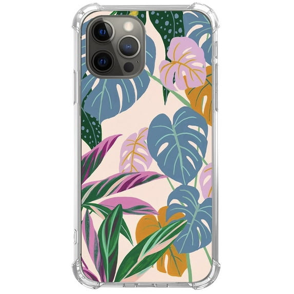 Leaves Case for iPhone 13 Pro Max,Aesthetic Colourful Floral Plant Case for Men Women,Unique Soft TPU Bumper Case Cover