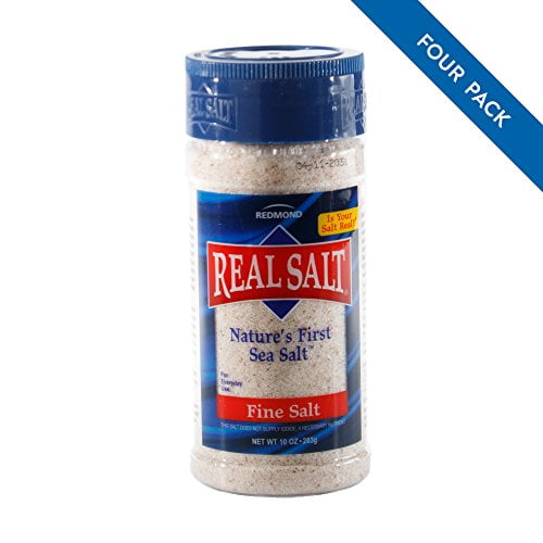Redmond Real Salt, Nature's First Sea Salt, Fine Salt, 10 Ounce Shaker