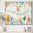 thumbnail image 3 of Citation Adorable de Fleur de Papillon - Toile Encadrée Style Ferme, 3 of 3