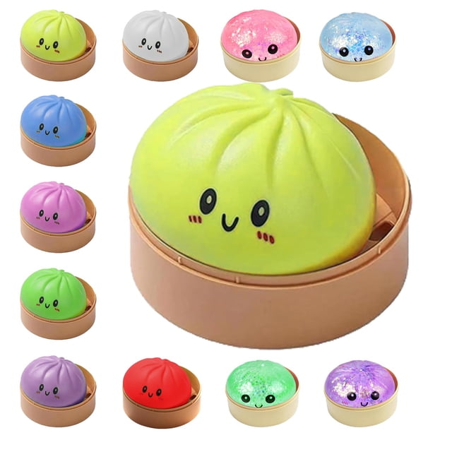 Pelota antiestrés squishy QPGJPD de dumplings, juguete sensorial
