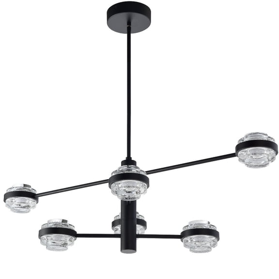 VONN Milano 40" ETL Certified Integrated LED Aluminum Chandelier - Black