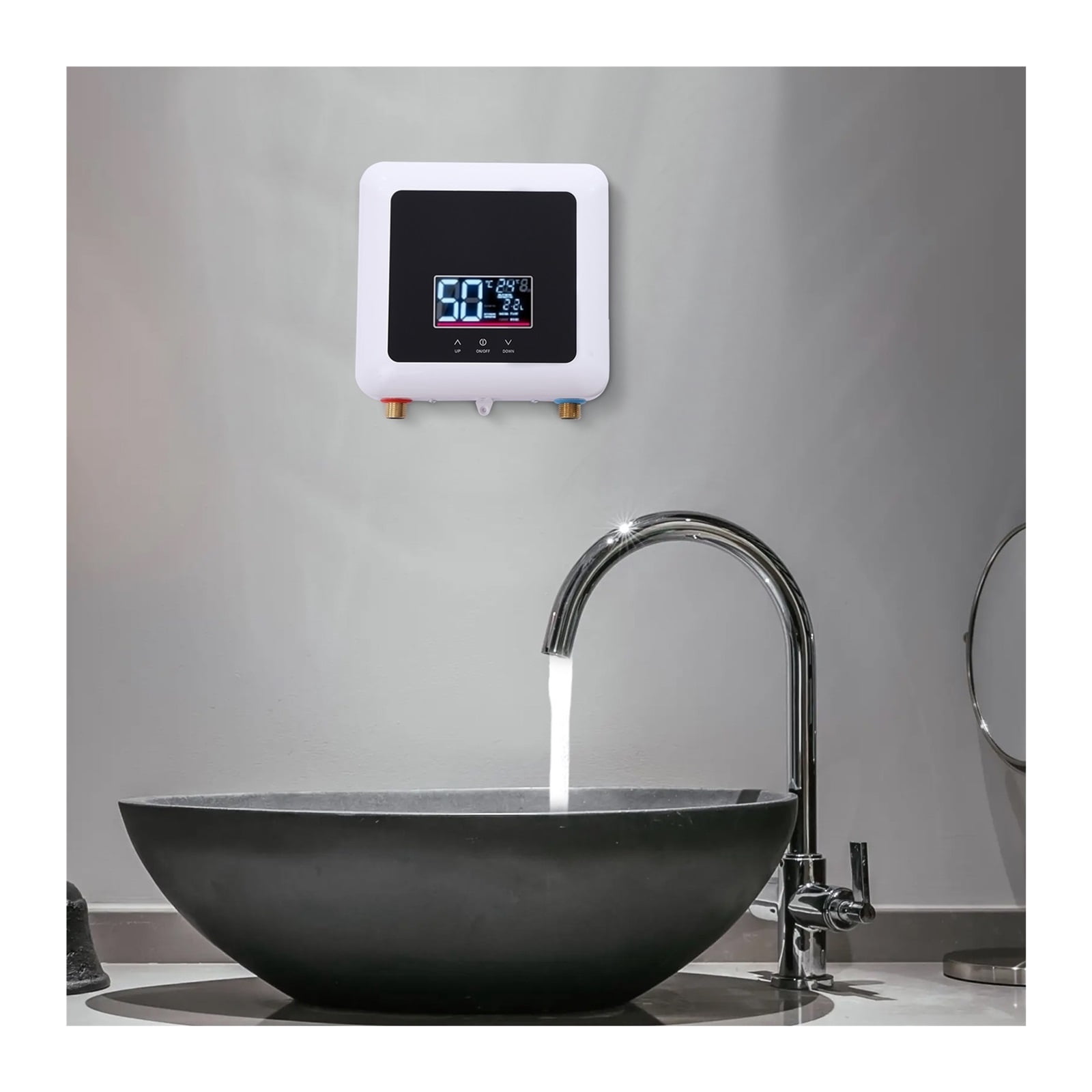 5500W Tankless Water Heater Electric Hot For Shower Bathroom Kitchen Instant Water Heater Heating With Remote & Touch Control ,Energy Saving