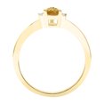 thumbnail image 2 of SZUL Women's Pear Shaped Citrine and Diamond Classic Band in 10K Yellow Gold, 2 of 5