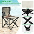 thumbnail image 4 of WOBOGO A Snowman with A Horse Camping Chair Convenient Four Corner Backrest Folding Stool Can Hold Up to 220lbs, 4 of 8