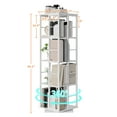 thumbnail image 3 of LIZHOUMIL 4-Tier Rotating Bookshelf, 360° Spinner w/Metal Frame (15.75"x54"), 3 of 8