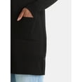thumbnail image 4 of Time and Tru Women’s Longline Button Front Cardigan Sweater, Lightweight, Sizes XS-XXXL, 4 of 5
