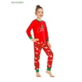 thumbnail image 3 of BadPiggies Christmas Family Matching Pajamas Set Fleece Jammies Sleepwear Long Sleeve Holiday Pjs, 3 of 6