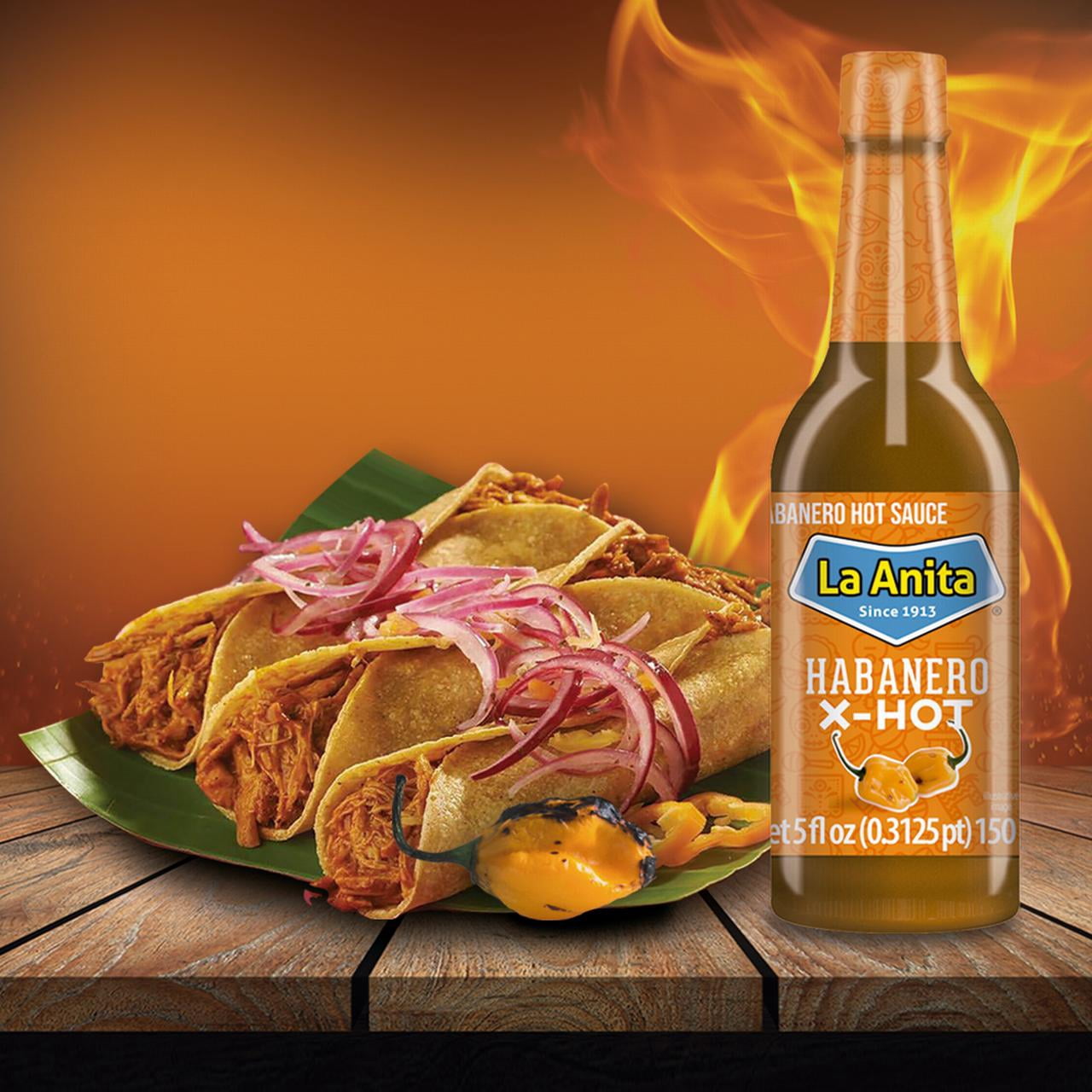 (12 pack) La Anita Habanero X Hot Hot Sauce, 5 oz