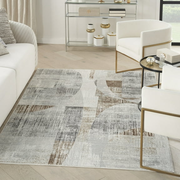 Inspire Me! Home Décor Iliana Modern Grey 5'3" x 7'3" Area Rug (5x7)