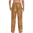 thumbnail image 3 of Daiia Autumn Maple Leaf Stripes Men's Sleep Pant with Pockets and Drawstring,Pajama Pants-XX-Large, 3 of 9