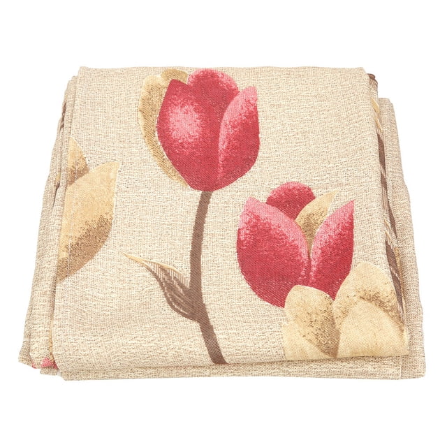 Cortina opaca de poliéster para ventana, cortina opaca para decoración de dormitorio y sala de estar (Beige)