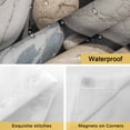thumbnail image 4 of No Hook Shower Curtain with Snap in Liner, Abstract Natural Grey Cobblestone Waterproof Bath Curtain Double Layers with See Through Top Window, Modern Grey Pebble Stone Hotel Shower Curtains 60x72in, 4 of 9
