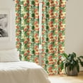 thumbnail image 3 of Ambesonne Tropical Window Curtains, Exotic Flowers Pattern, Each 28" W x 84" L, Red Pale Yellow Green, 3 of 5