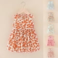 thumbnail image 4 of Odeerbi Girls Dress Baby Girls Clothes Summer Toddler Sleeveless Dress Graphic Print Children's Clothing Multicolor, 4 of 4