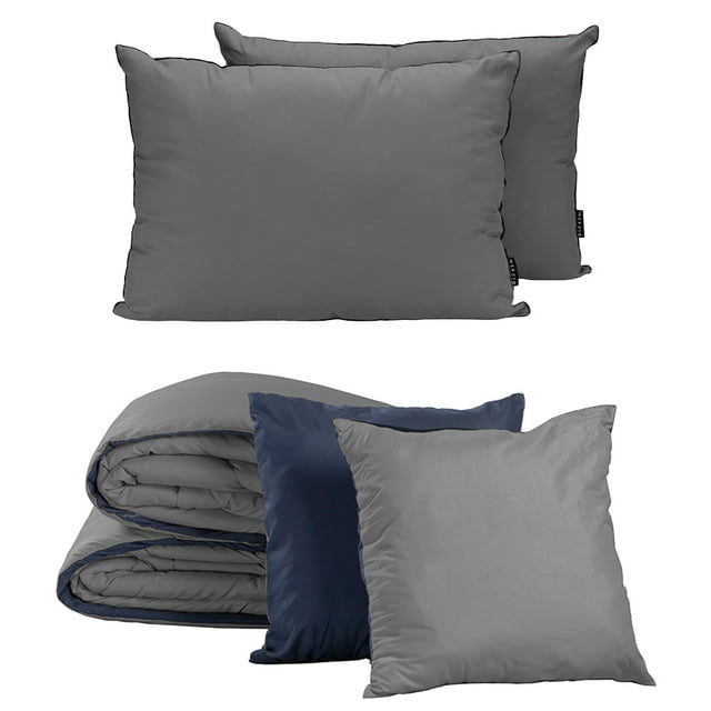 Edredón doble vista King Size Couzy Azul + Almohada 2-PACK
