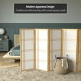thumbnail image 2 of Red Lantern 4 ft. Short Double Cross Shoji Screen - Natural - 6 Panels, 2 of 6