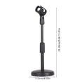 thumbnail image 3 of TechToyHub Adjustable Desktop Microphone Stand,Telescopic Mic Stand 9.1-11.8 Inch with Weighted Base,Stable Microphone Holder for Live Streaming Recording Karaoke,Portable Foldable Stand with Clip, 3 of 6