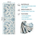 thumbnail image 2 of Blue Marine Floral and Animal Pattern Hot Yoga Mat Towel Non Slip for Hot Yoga - Quick-Drying Yoga Mat Cover with 4 Corner Pockets with Travel Bag - Hot Yoga Towel Non Slip 74"x26", 2 of 6