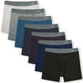 thumbnail image 1 of INNERSY Boxer Briefs with Open Fly Cotton Stretch Underwear for Men 7-Pack (Gradient Basics, Medium), 1 of 6