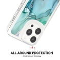 thumbnail image 3 of SaniMore Case for iPhone 14 Pro, Shockproof Ant-fall TPU Backplane Marble Stylish Pattern for Girls Women No-Yellowing Slim Lightweight for iPhone 14 Pro, Green, 3 of 11