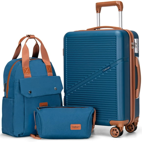 Set de equipaje Cosbarn Carry On de 20 pulgadas, ligero, ABS, 35 L
