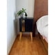 thumbnail image 2 of Buro Recamara Mueble Noche Lineas doradas Led Color Negro, 2 of 3