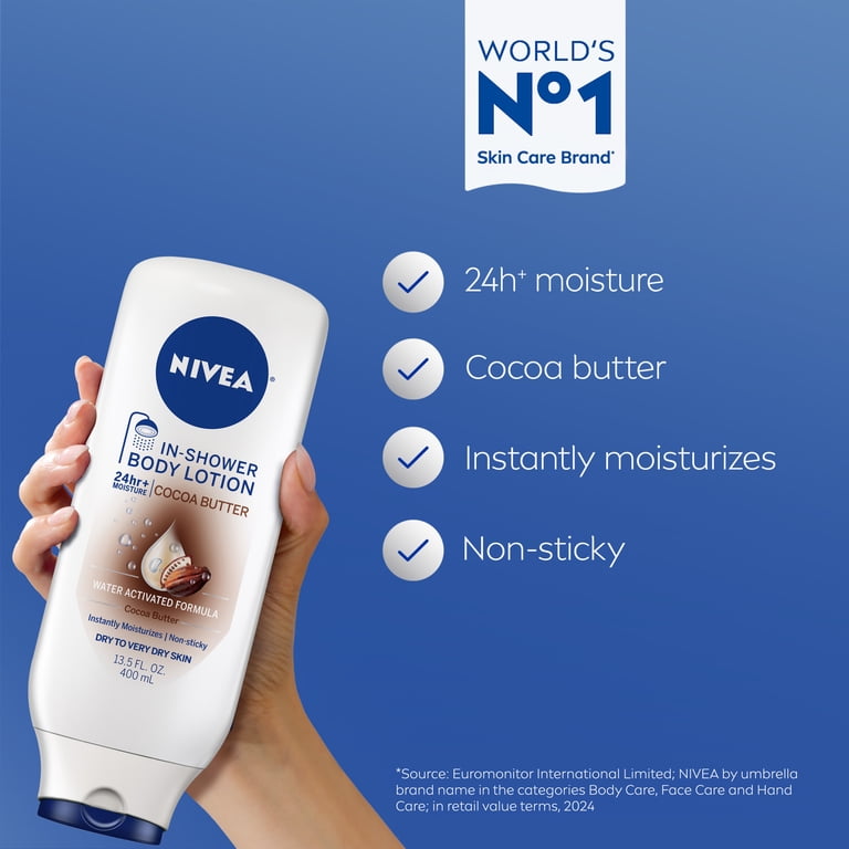 NIVEA Cocoa Butter In Shower Lotion, 13.5 fl oz photo 2