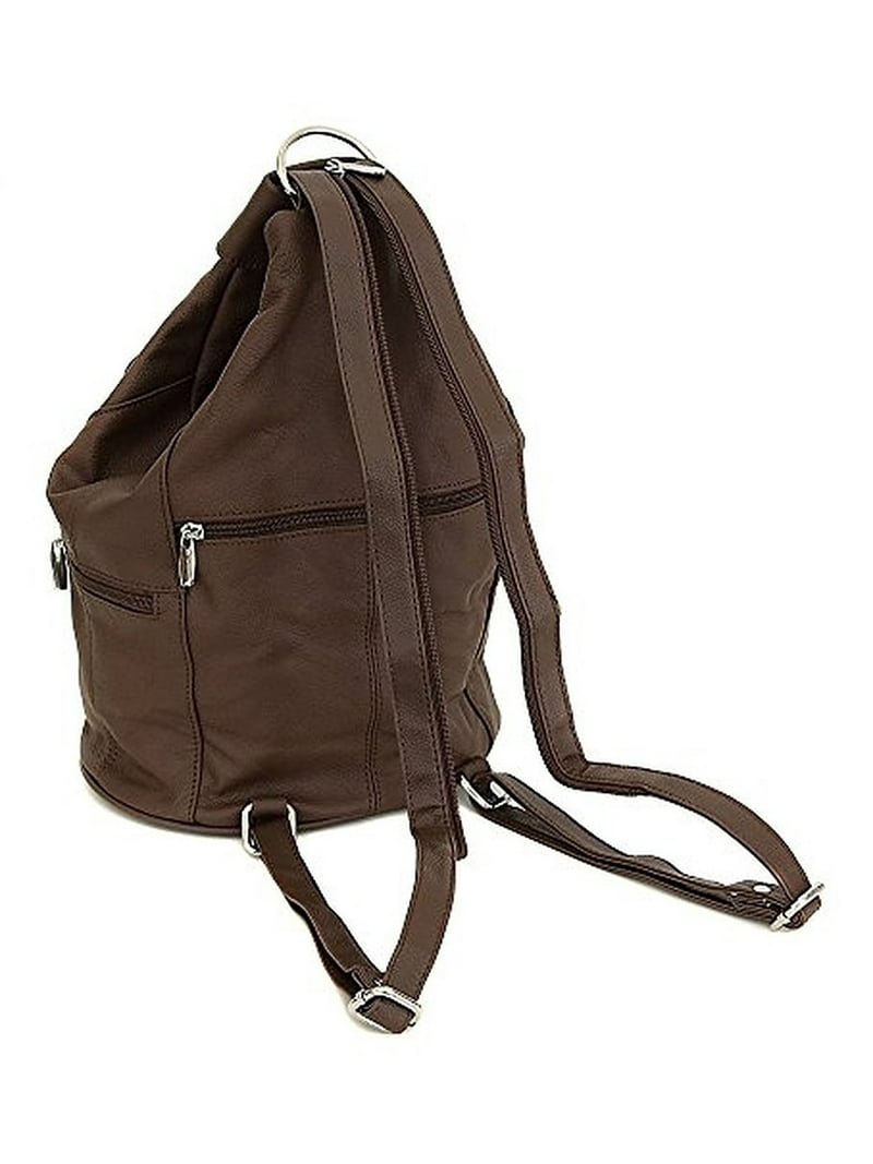 Womens Leather Convertible 7 Pocket Medium Size Tear Drop