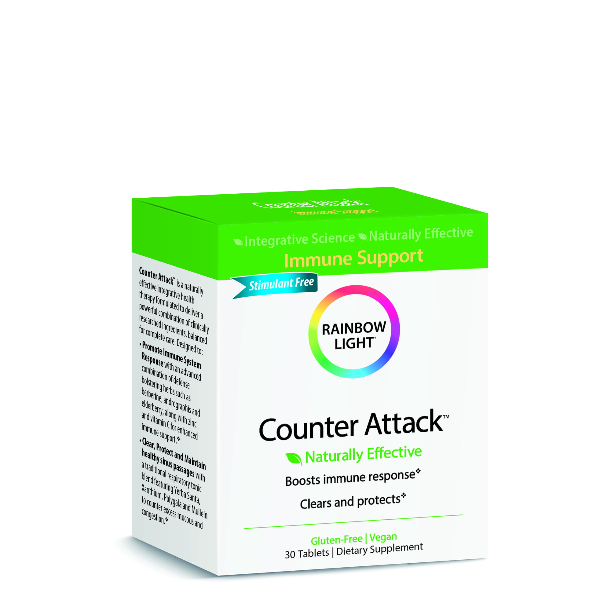 Rainbow Light Counter Attack, Adult Immune Support; Vitamin C, Zinc and 3  Targeted Blends for Overall Immune Support; Vegan; Gluten Free; Dietary  Supplement; 30 Tablets* - Walmart.com