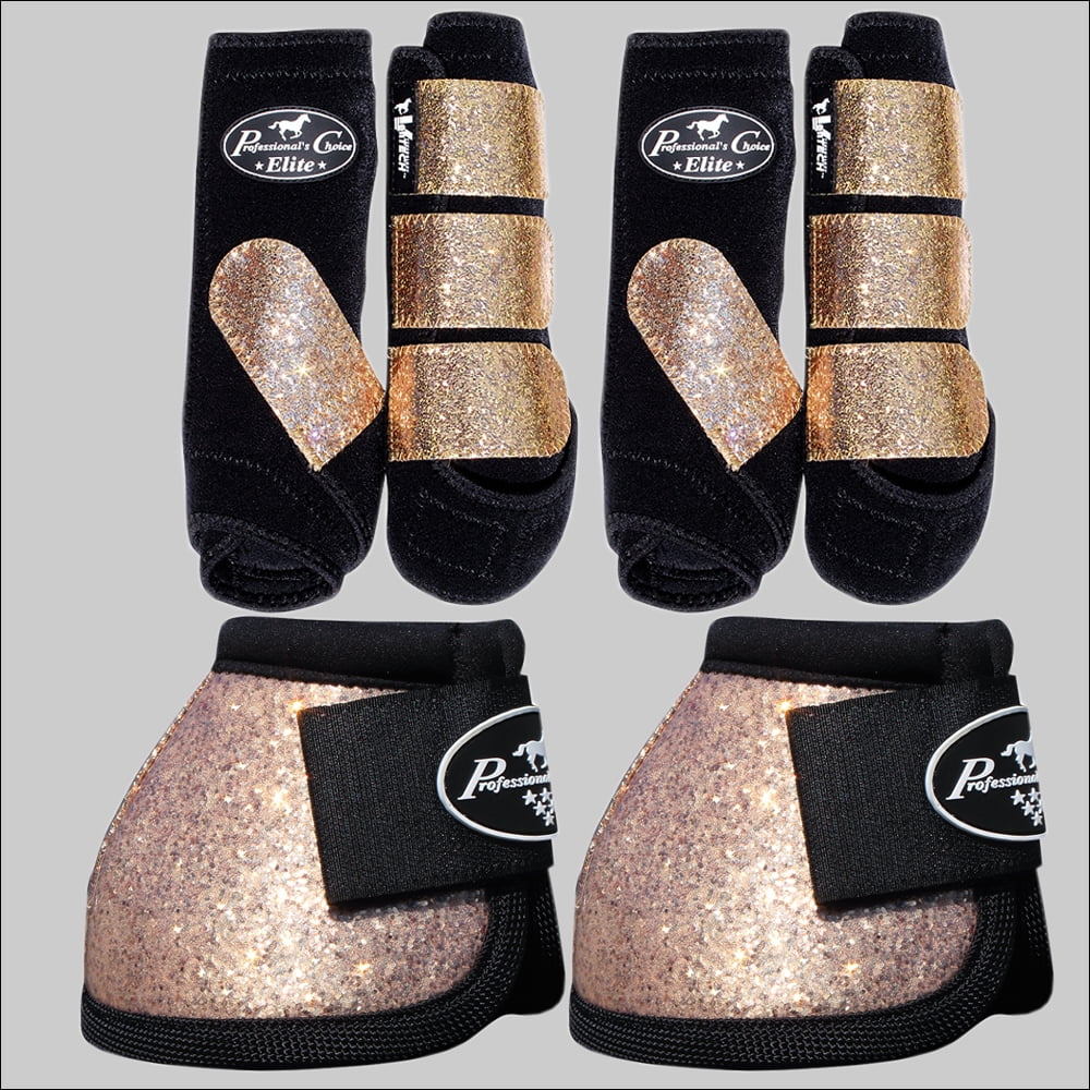 professional choice gold glitter boots