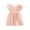 Pink, variant on Gaexia Girls Dresses ,Girls Summer Dress Solid Color Off Shoulder Flutter Sleeve Dress (Pink,12-18 Months)