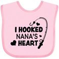 thumbnail image 3 of Inktastic I Hooked Nana's Heart with Fishing Rod Boys or Girls Baby Bib, 3 of 4