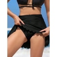 thumbnail image 5 of Sociala Women's Swim Skirt High Waist Swim Skirt with Briefs Bikini Tankini Bottom Solid Swimdress Skirt, 5 of 9