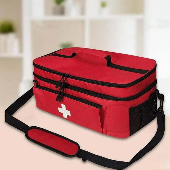 TOOYFUL Empty First Aid Bag Medical Storage Bag Lightweight with Handles Gifts Bottle Organizer,Emergency Kits Organizer for Car