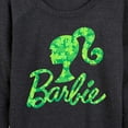 thumbnail image 3 of Barbie - Shamrock Pattern Logo - Women's Lightweight French Terry Long Sleeve Shirt, 3 of 5