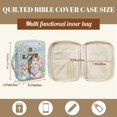thumbnail image 7 of Garronmavis Cross Rabbit Bible Case Quilted Bible Carrying Case Bible Cover Carrier Carrying Organizer Bag Zippered Book Cover with Handle Gift for Christian, 7 of 7