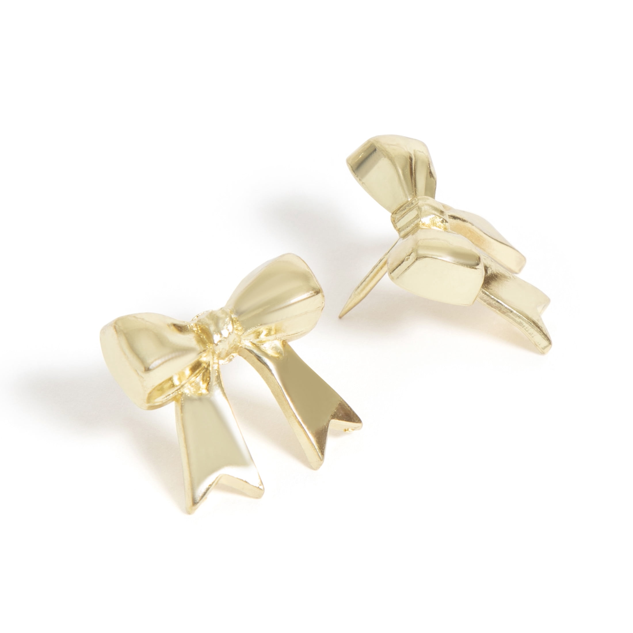 U Brands Ribbon Push Pins, 8 Count, Gold
