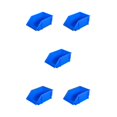 thumbnail image 2 of ziyahi 10pieces Durable And Stackable PE Storage Box With Label - Heavy Load-bearing Big Opening Latch Stable Sorting Function Blue X2:250*150*120mm 5Set, 2 of 6